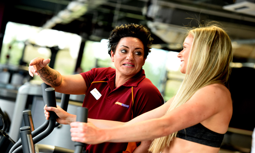 Help from Gym Instructor at Newark Sports and Fitness Centre